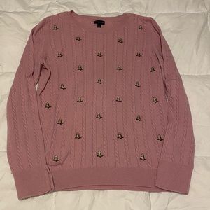 Talbots Owl Embroidered Sweater